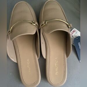 Nautica flat backless slip on loafer